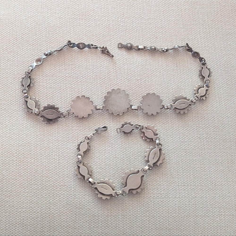 Silver and Turquoise Jewelry Set - Picture 5 of 7